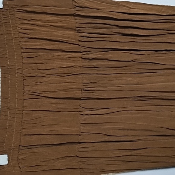 Soft Sueded Fabric Whipstitch Blouse Embroidered Vest Broomstick Skirt 3 Piece - Picture 5 of 16